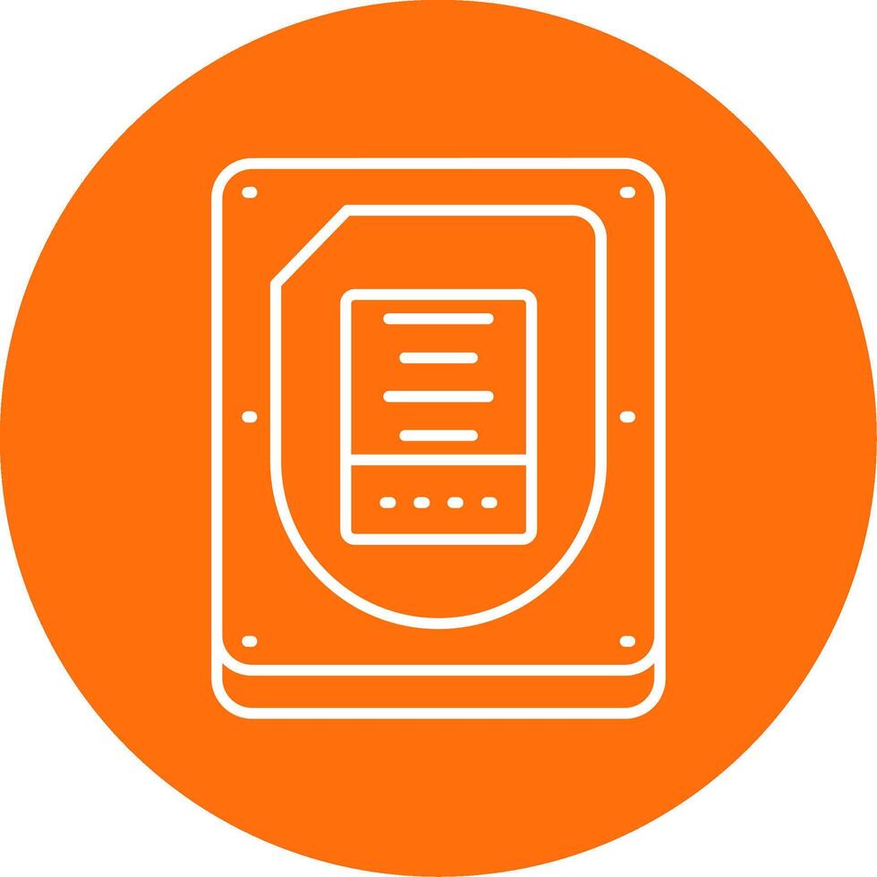 Disk Linear Circle Multicolor Design Icon vector