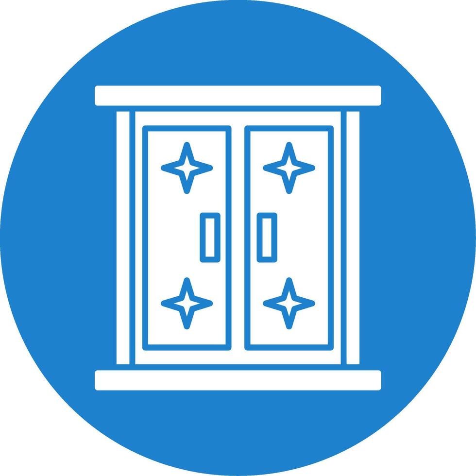 Window Glyph Circle Icon vector
