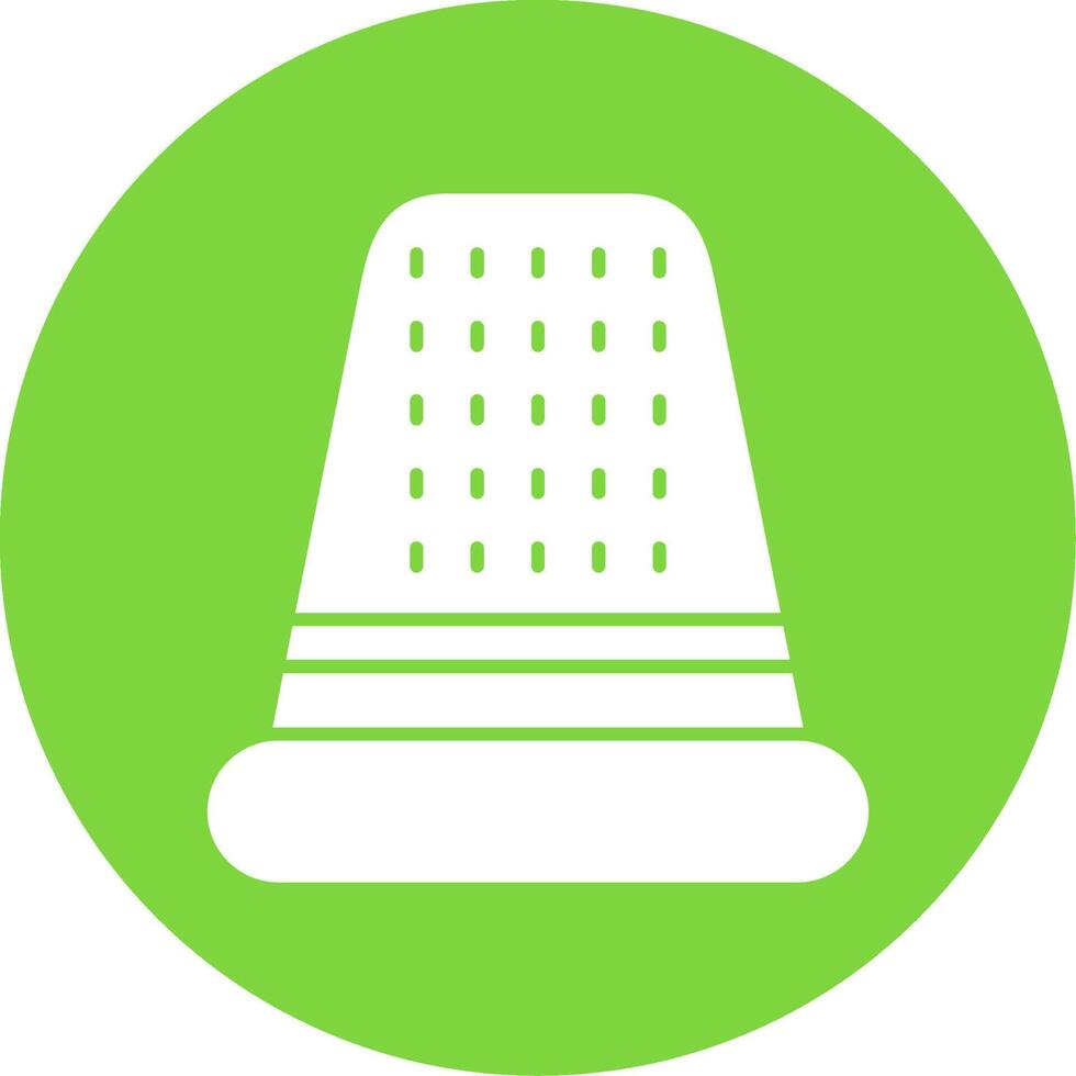 Thimble Glyph Circle Icon vector