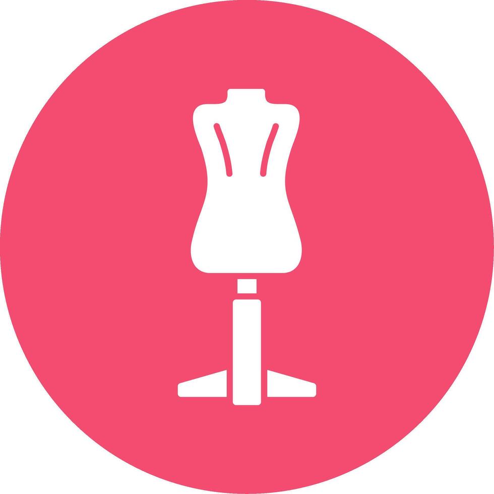 Mannequin Glyph Circle Icon vector