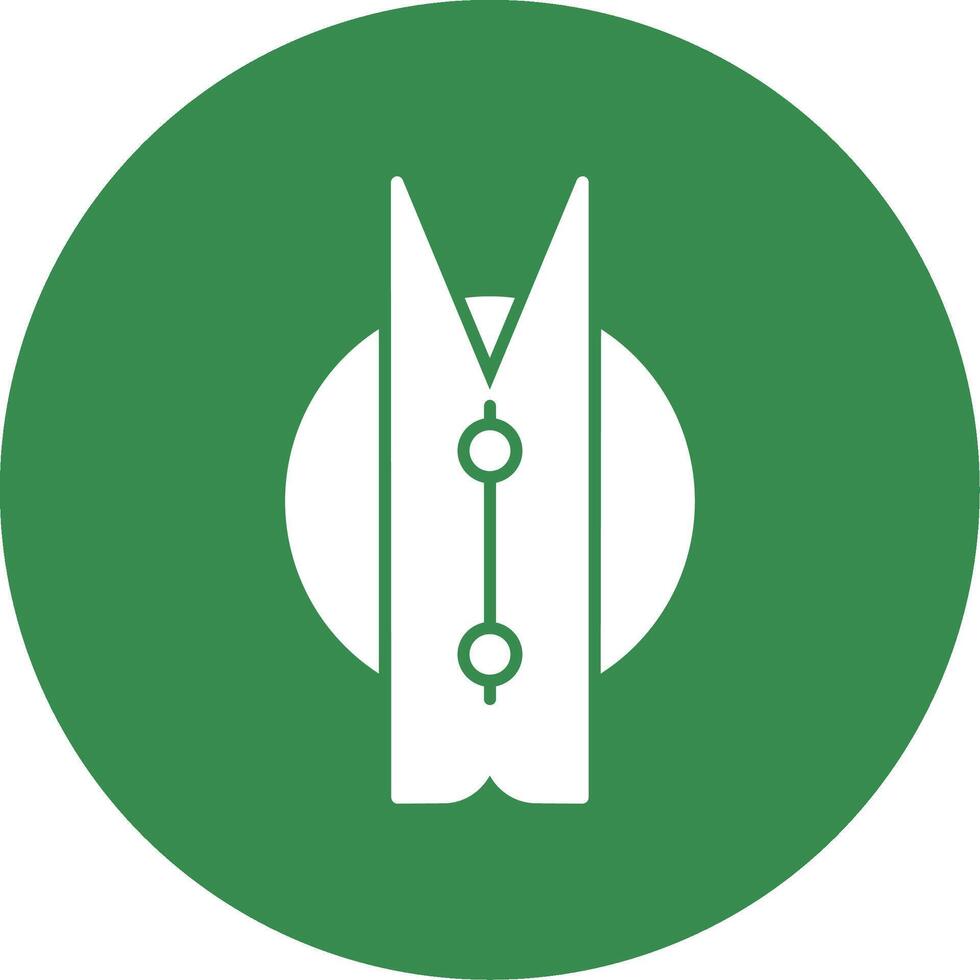 Clothes Peg Glyph Circle Icon vector