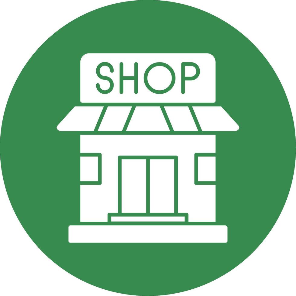 Boutique Glyph Circle Icon vector