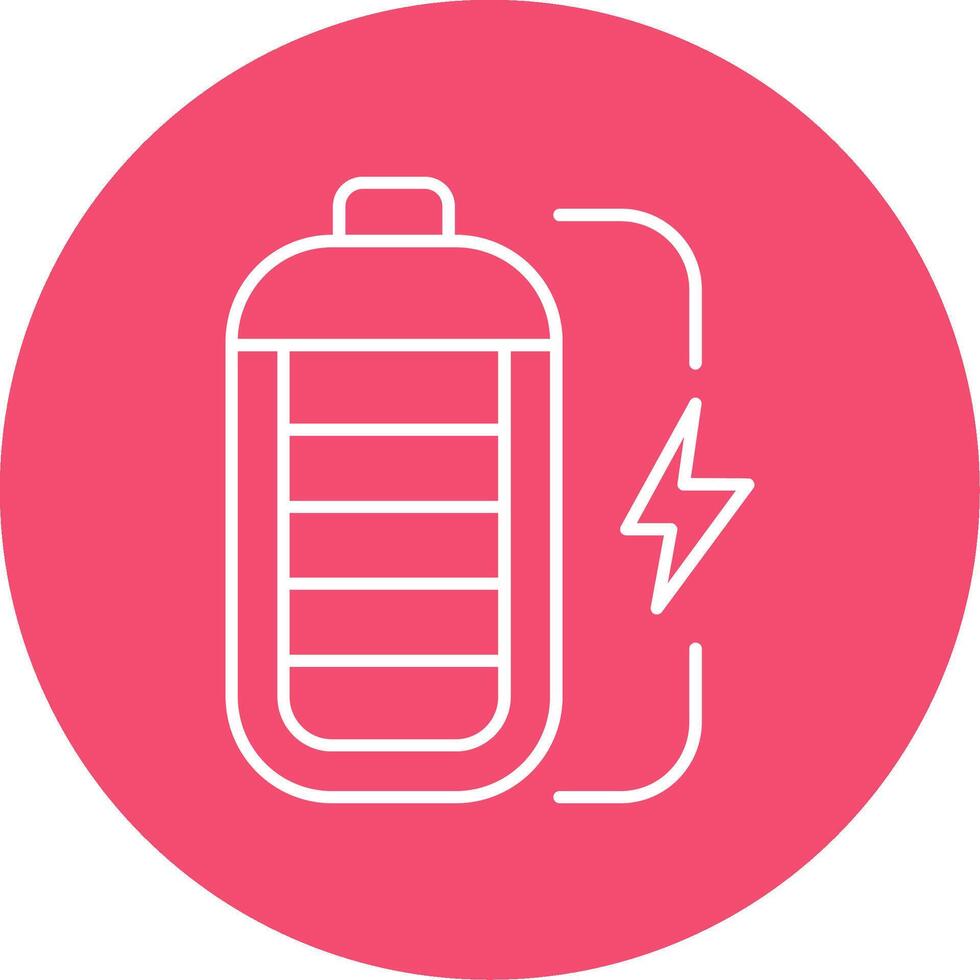 Battery Linear Circle Multicolor Design Icon vector
