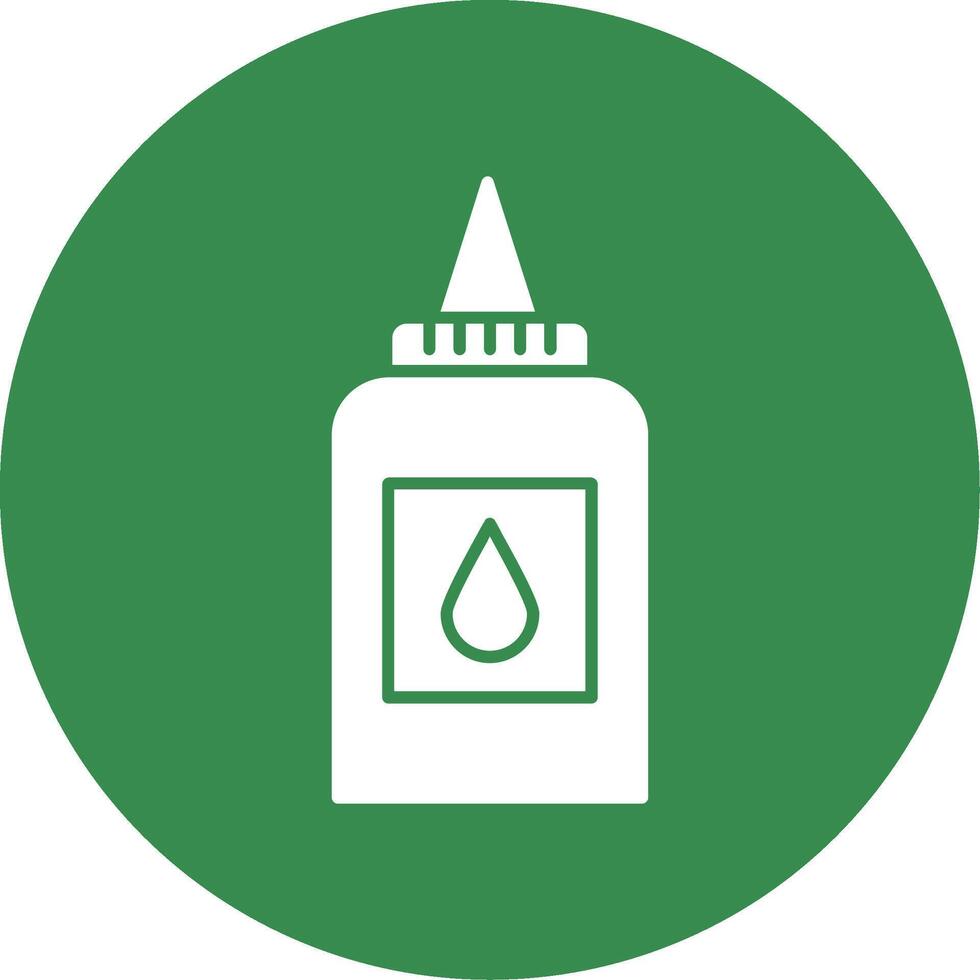 Liquid Glue Glyph Circle Icon vector