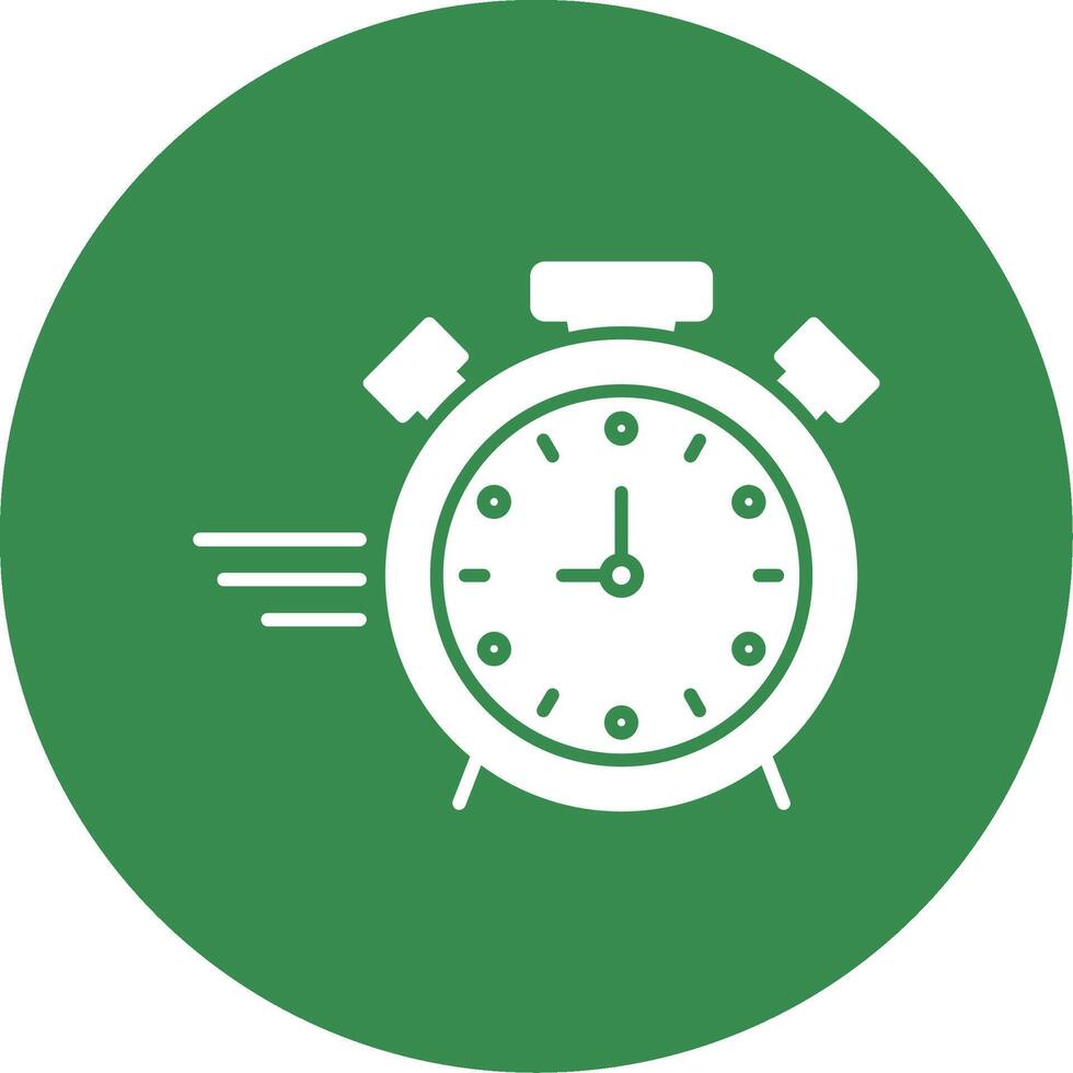 Stopwatch Glyph Circle Icon vector