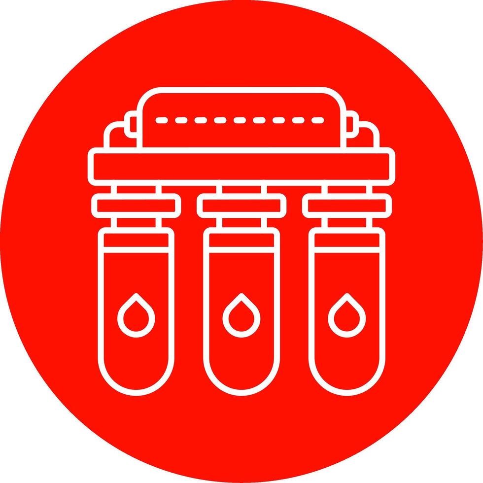 Water purifier Linear Circle Multicolor Design Icon vector