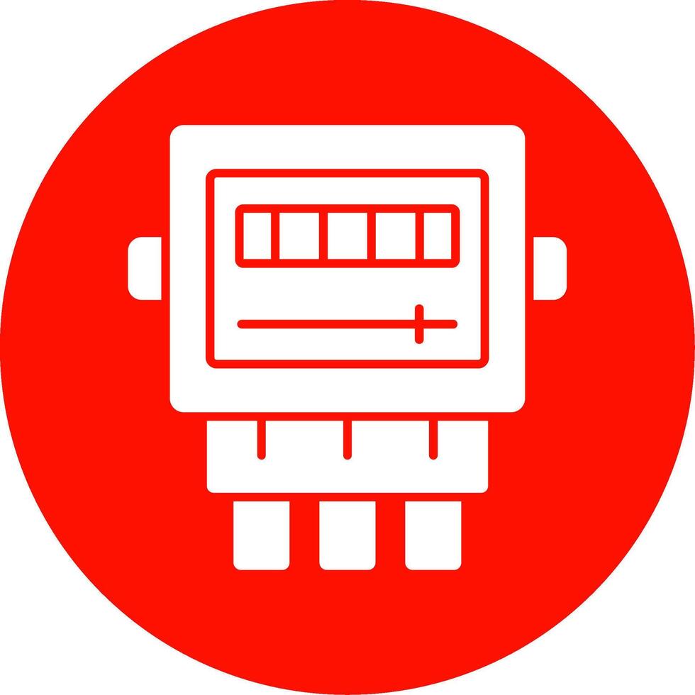 Electric Meter Glyph Circle Icon vector