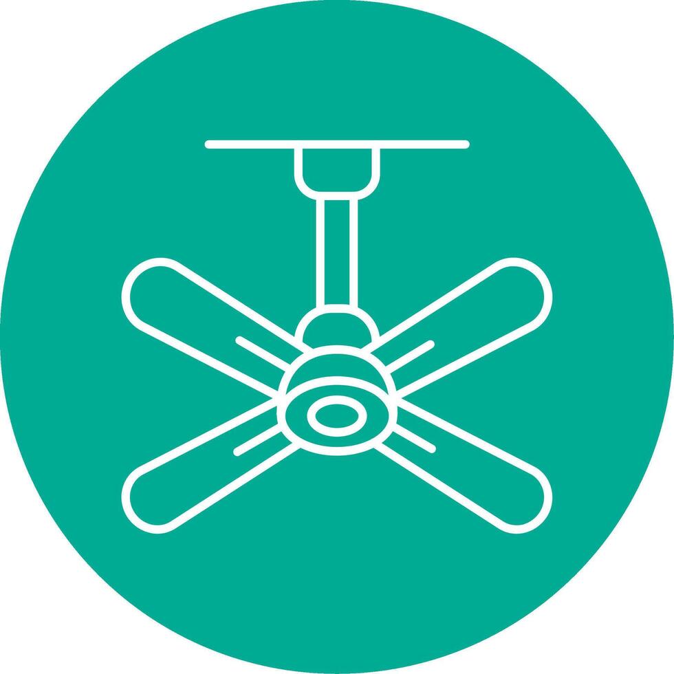 Fan Linear Circle Multicolor Design Icon vector