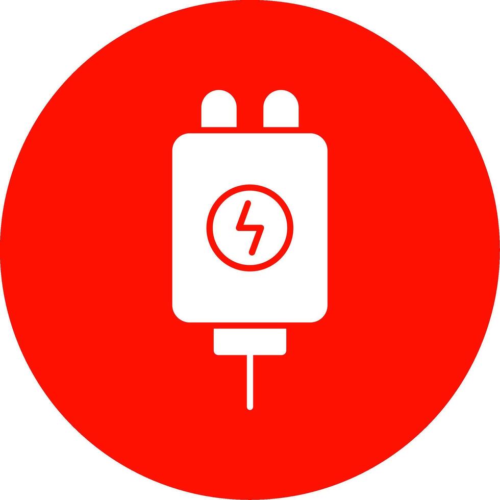 Adapter Glyph Circle Icon vector