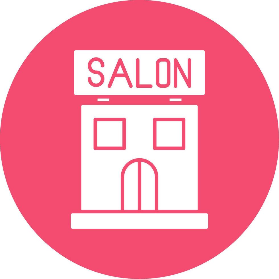 Salon Glyph Circle Icon vector