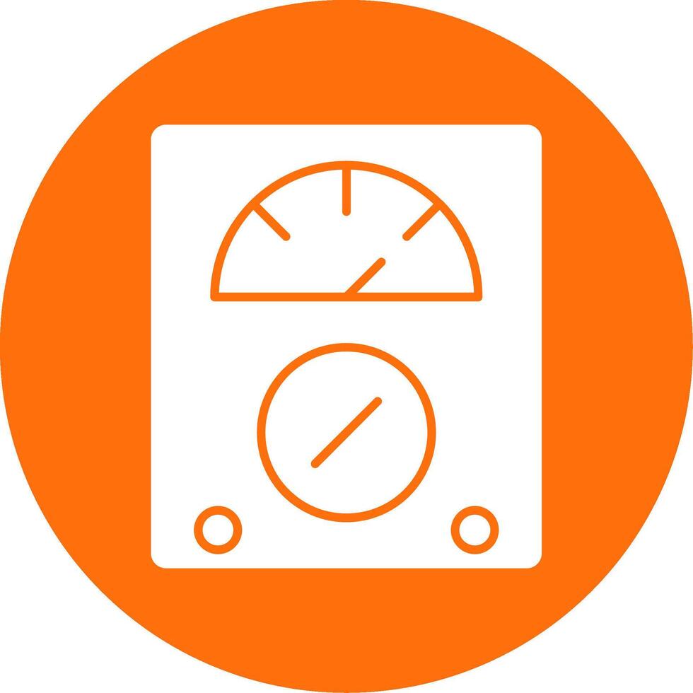 Voltmeter Glyph Circle Icon vector