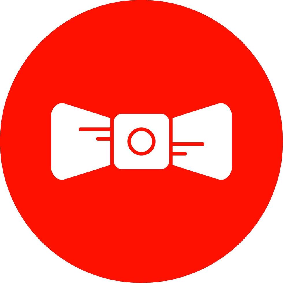 Bow Tie Glyph Circle Icon vector