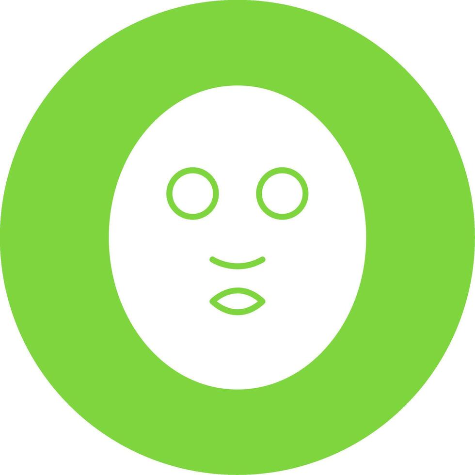 facial máscara glifo circulo icono vector