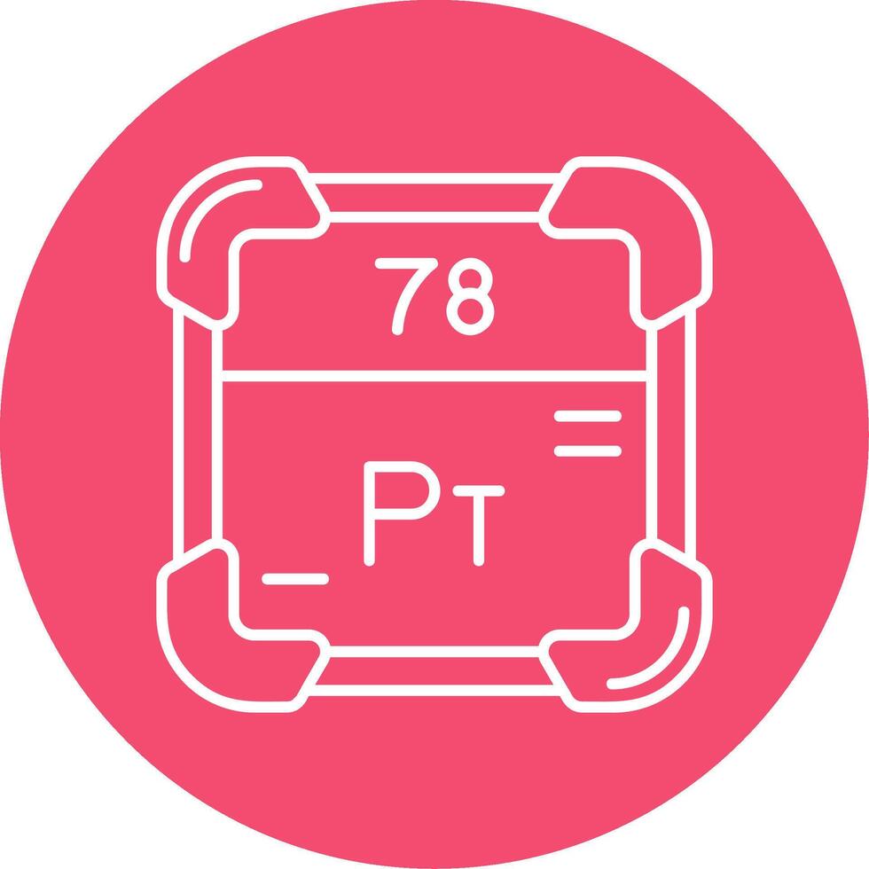 Platinum Linear Circle Multicolor Design Icon vector