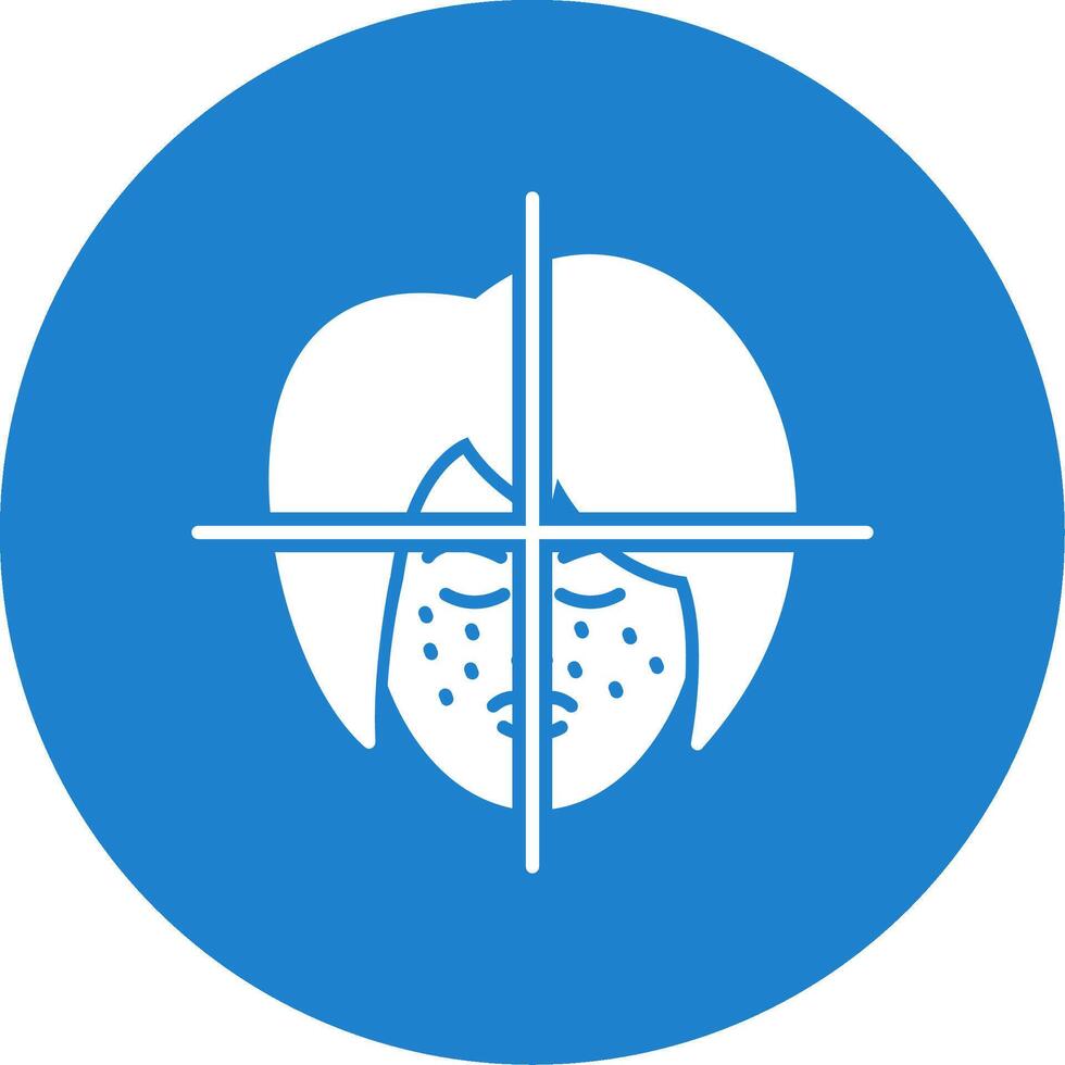 Face Treatment Glyph Circle Icon vector