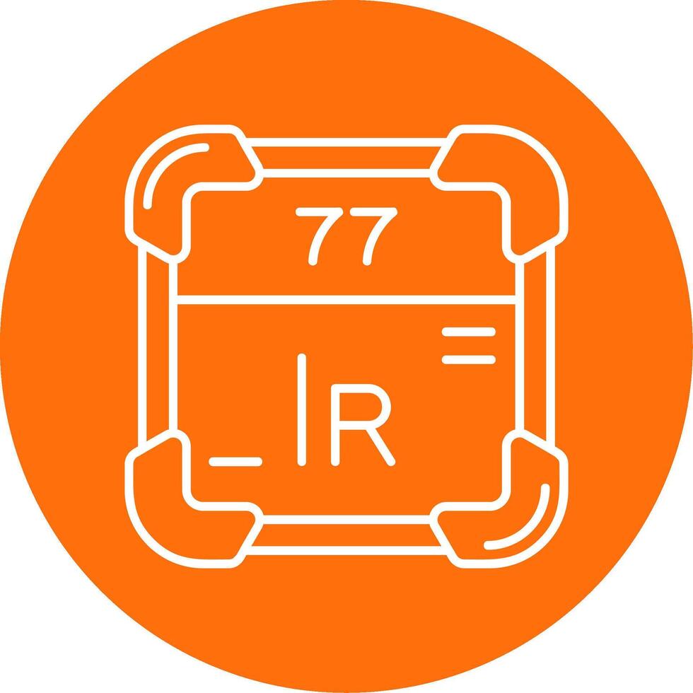 Iridium Linear Circle Multicolor Design Icon vector