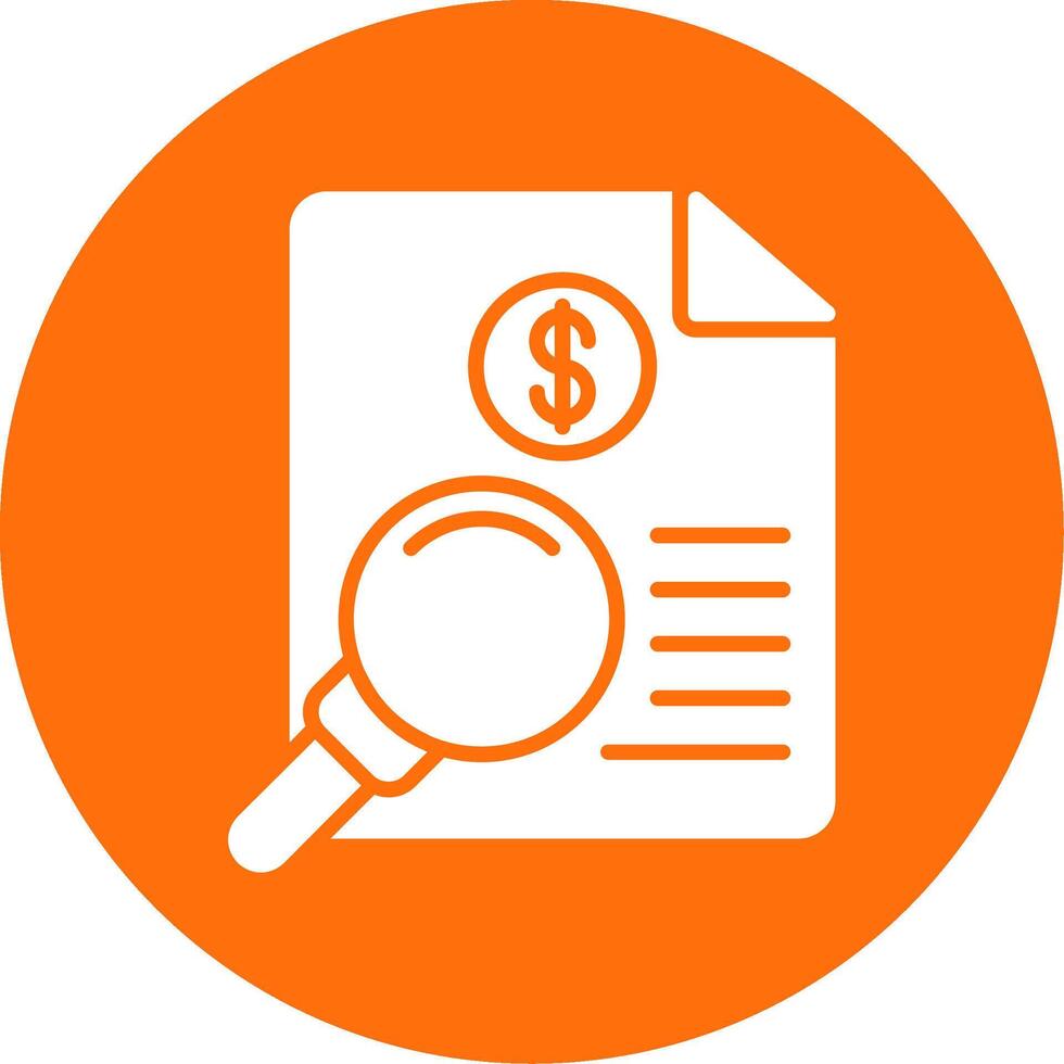 Investigation Glyph Circle Icon vector