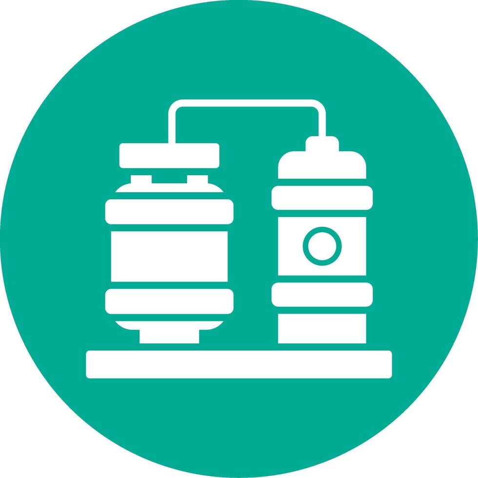 Processing Plant Glyph Circle Icon vector