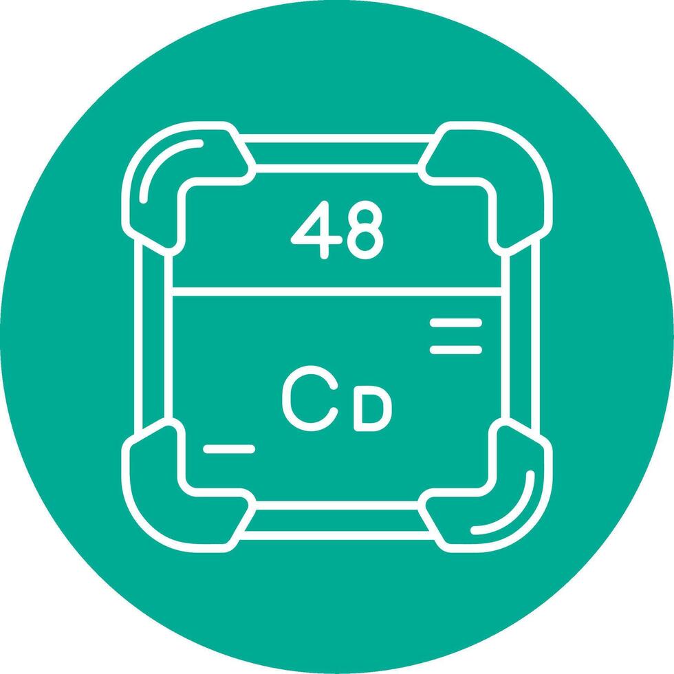 cadmio lineal circulo multicolor diseño icono vector