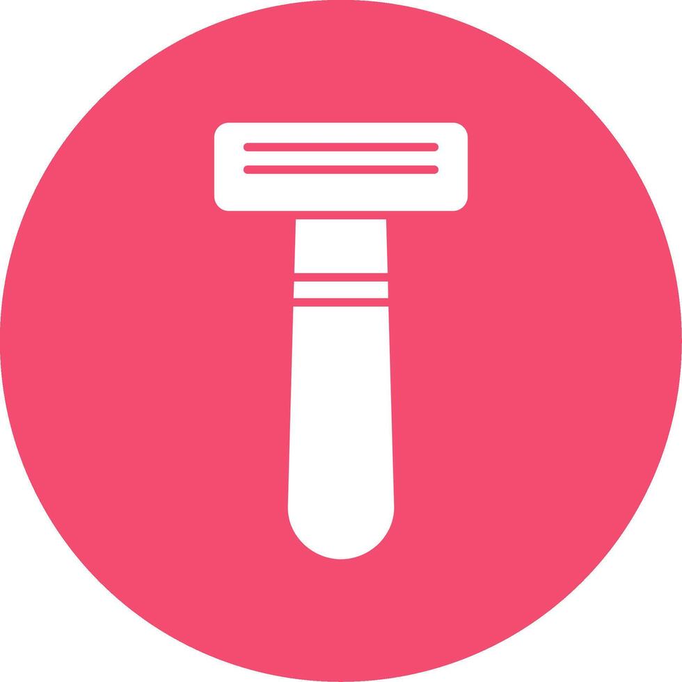 Shaving Razor Glyph Circle Icon vector