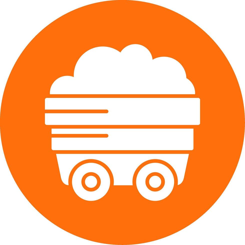 Coal Glyph Circle Icon vector