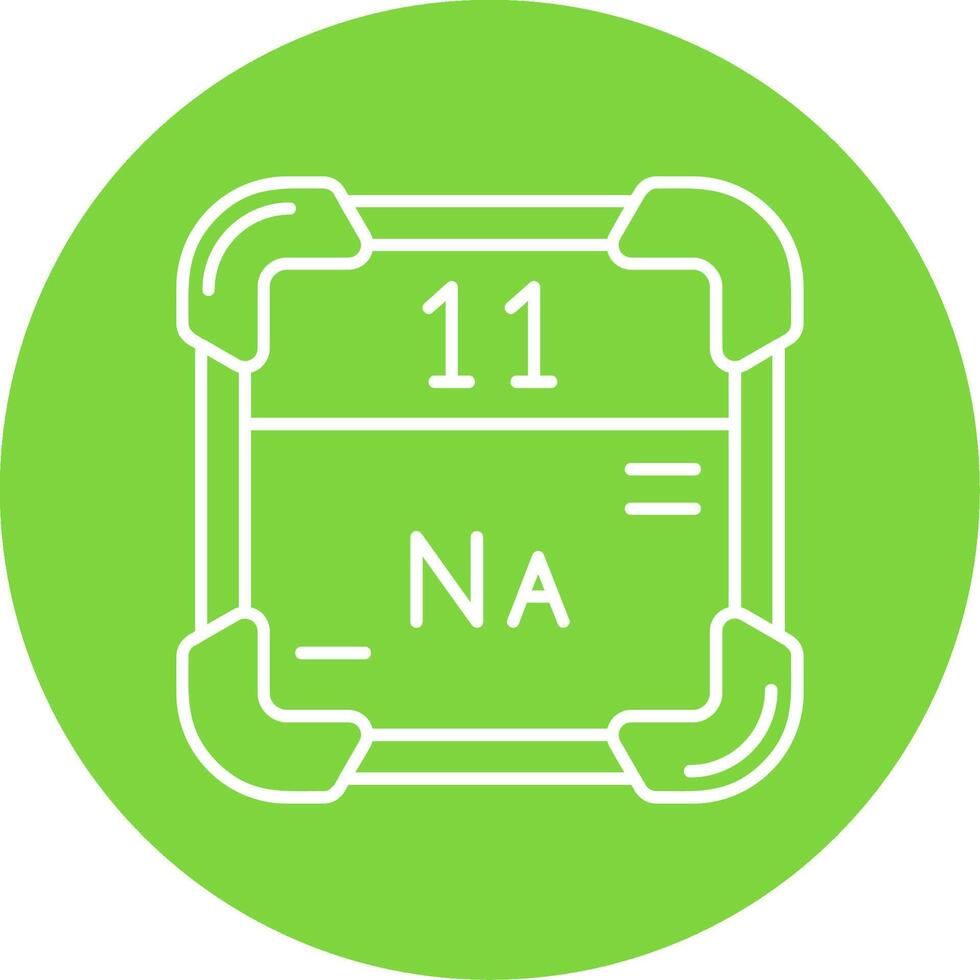 Sodium Linear Circle Multicolor Design Icon vector