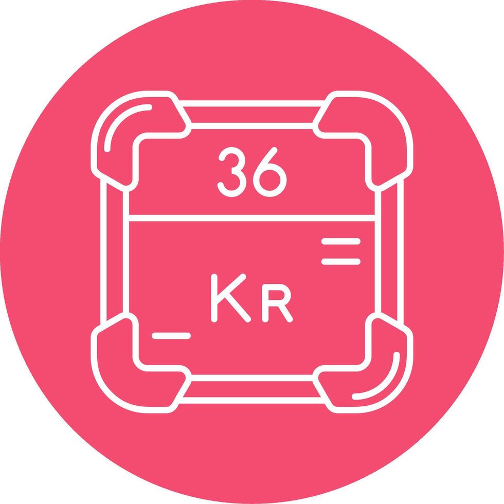 Krypton Linear Circle Multicolor Design Icon vector