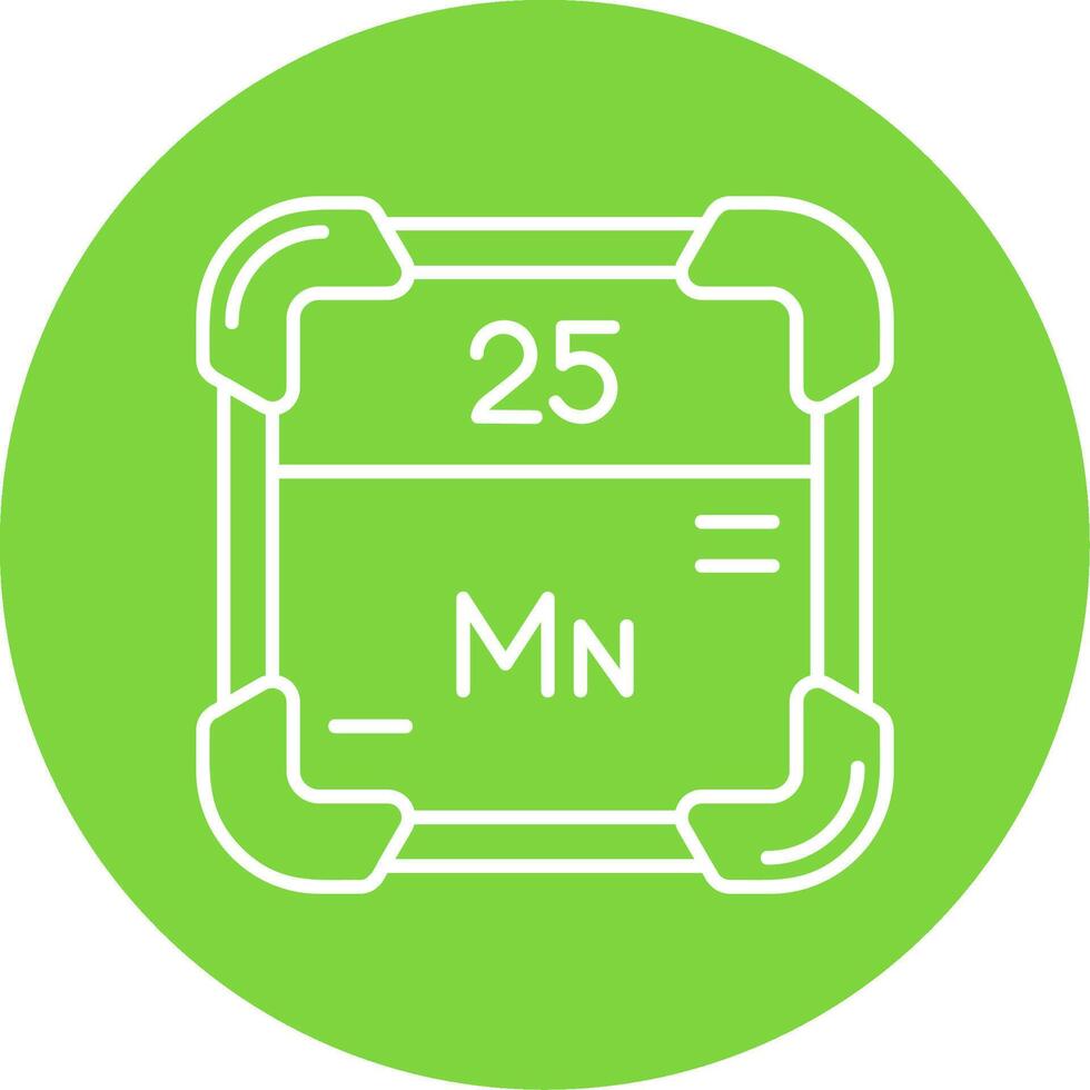 Manganese Linear Circle Multicolor Design Icon vector