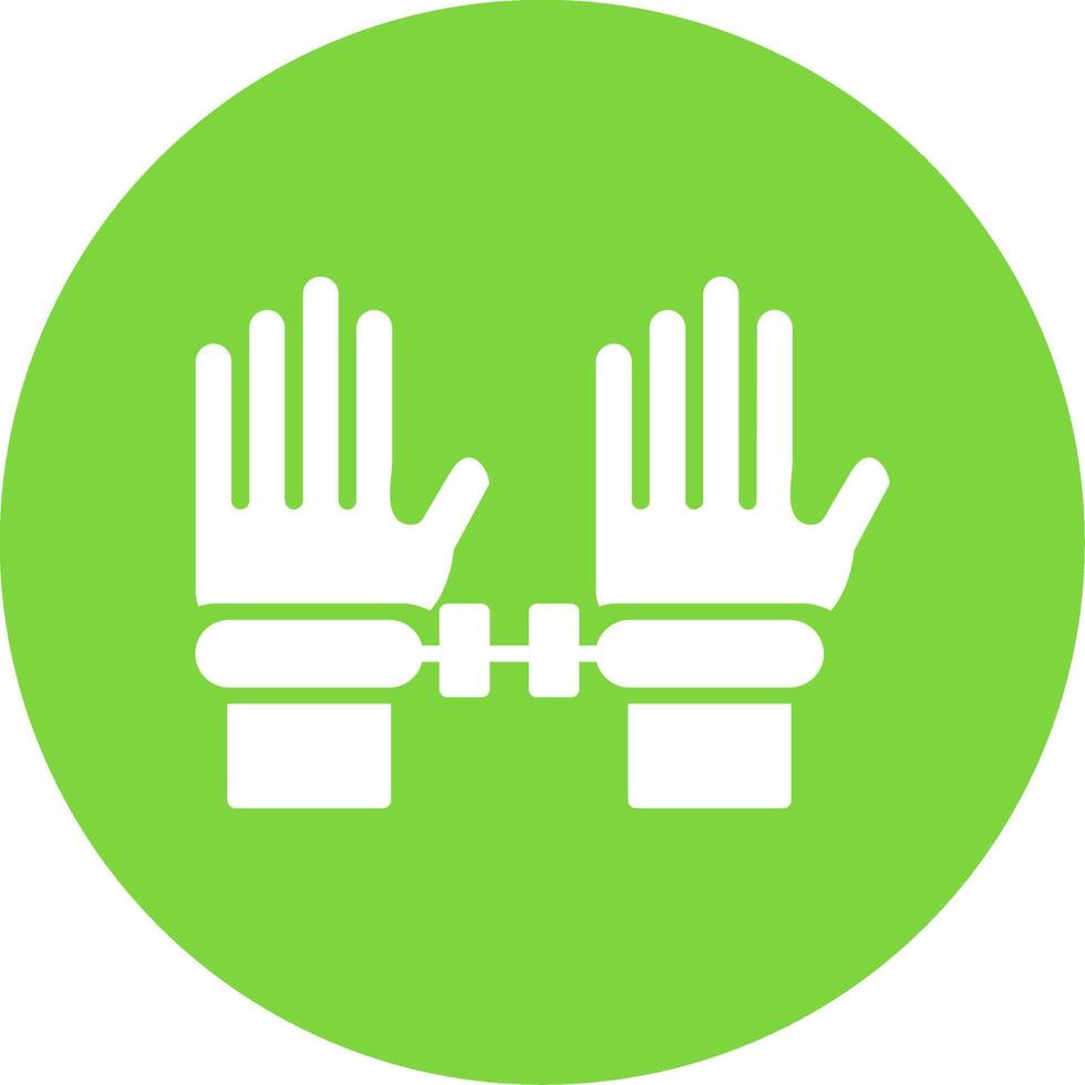 Arrest Glyph Circle Icon vector