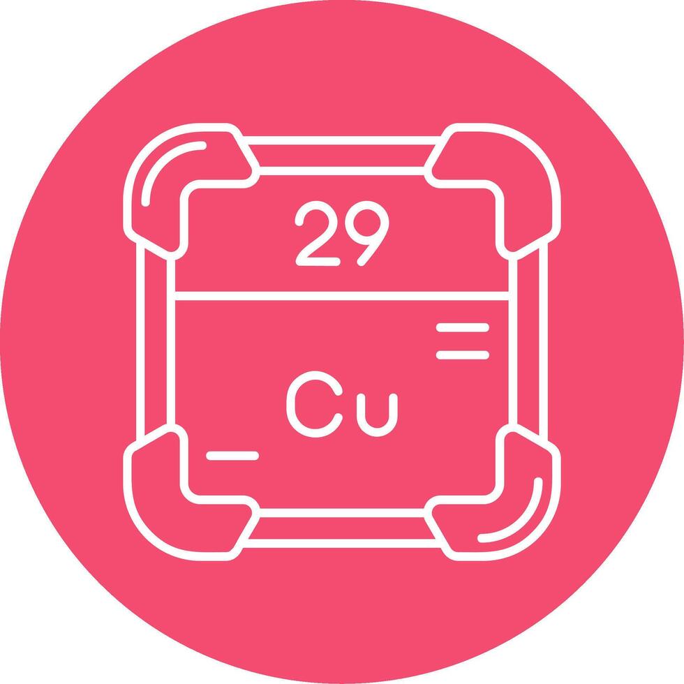 Copper Linear Circle Multicolor Design Icon vector