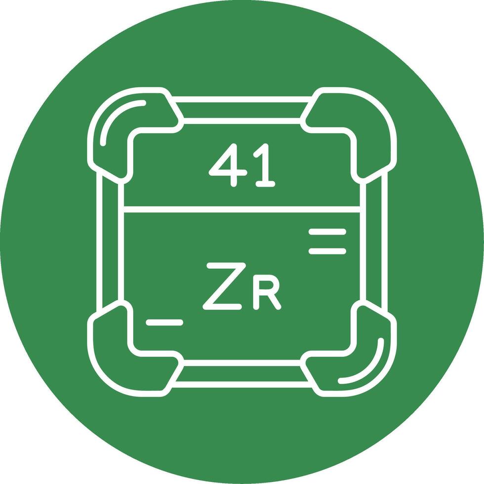 Zirconium Linear Circle Multicolor Design Icon vector