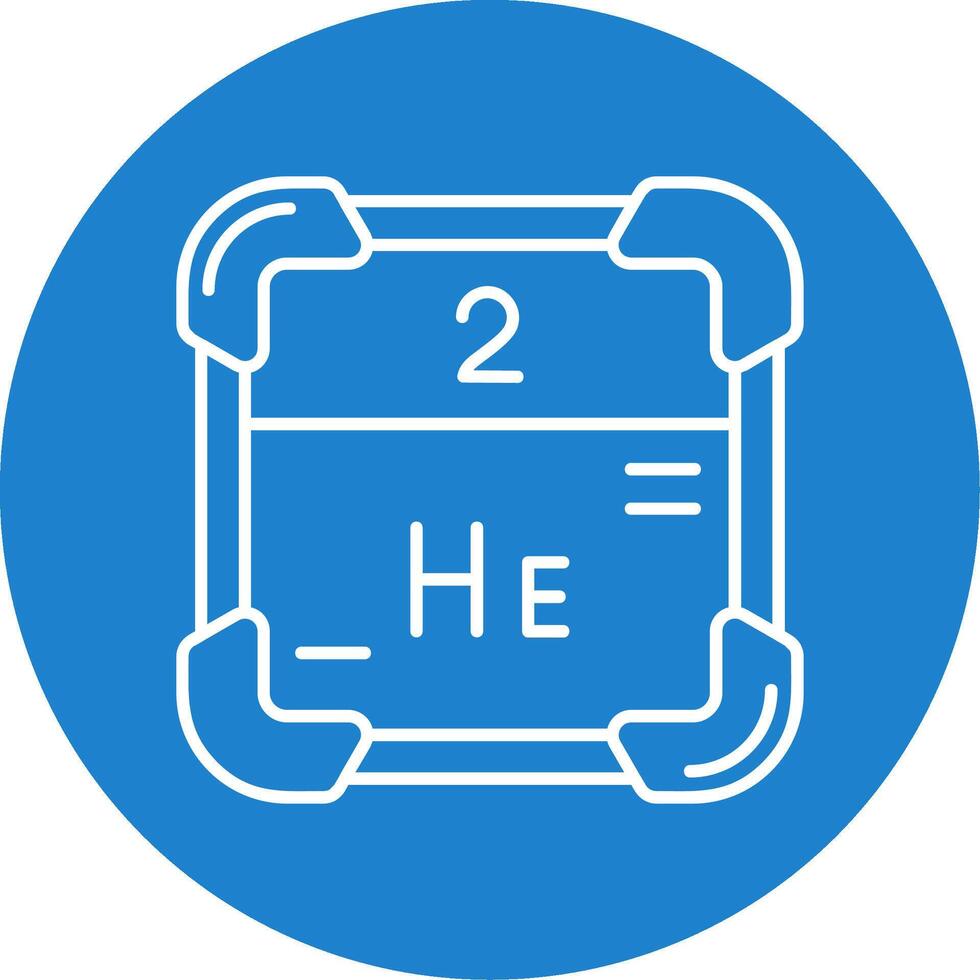 Helium Linear Circle Multicolor Design Icon vector