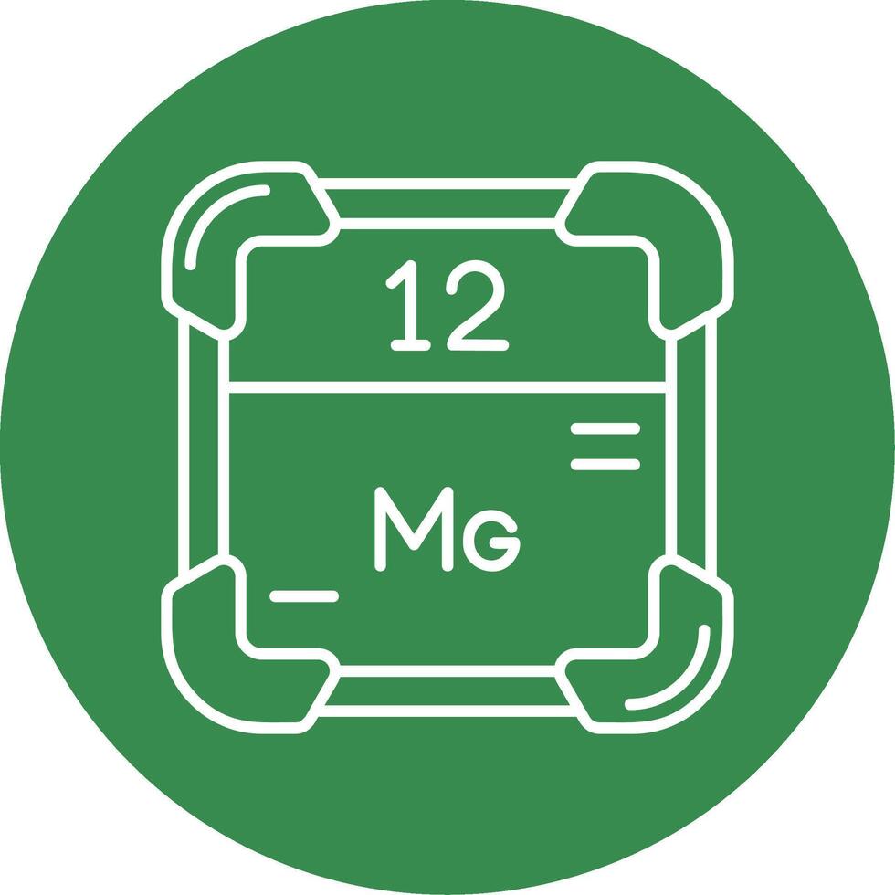magnesio lineal circulo multicolor diseño icono vector