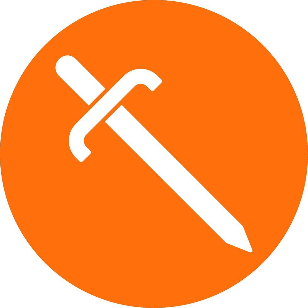 Cutlass Glyph Circle Icon vector