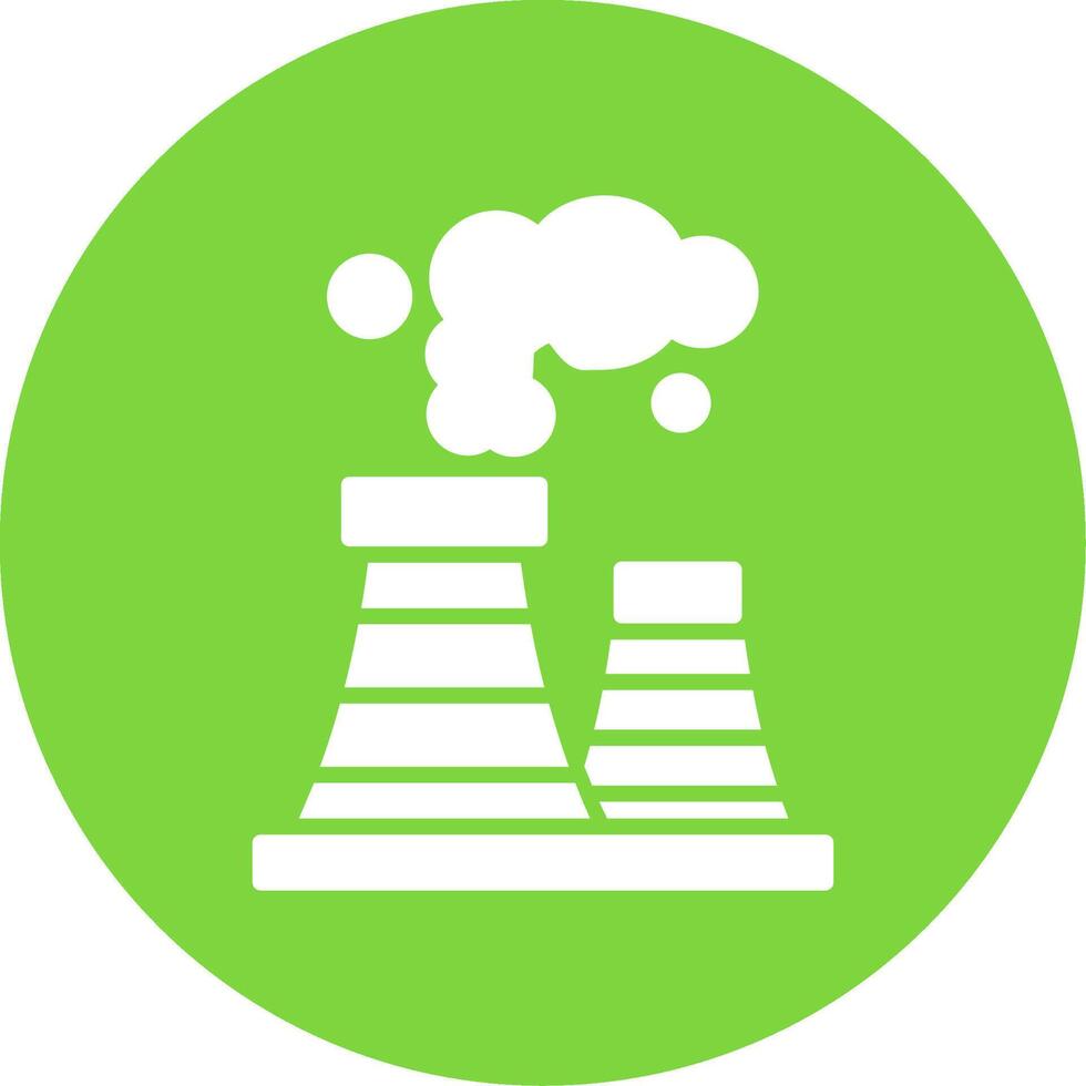 Air Pollution Glyph Circle Icon vector
