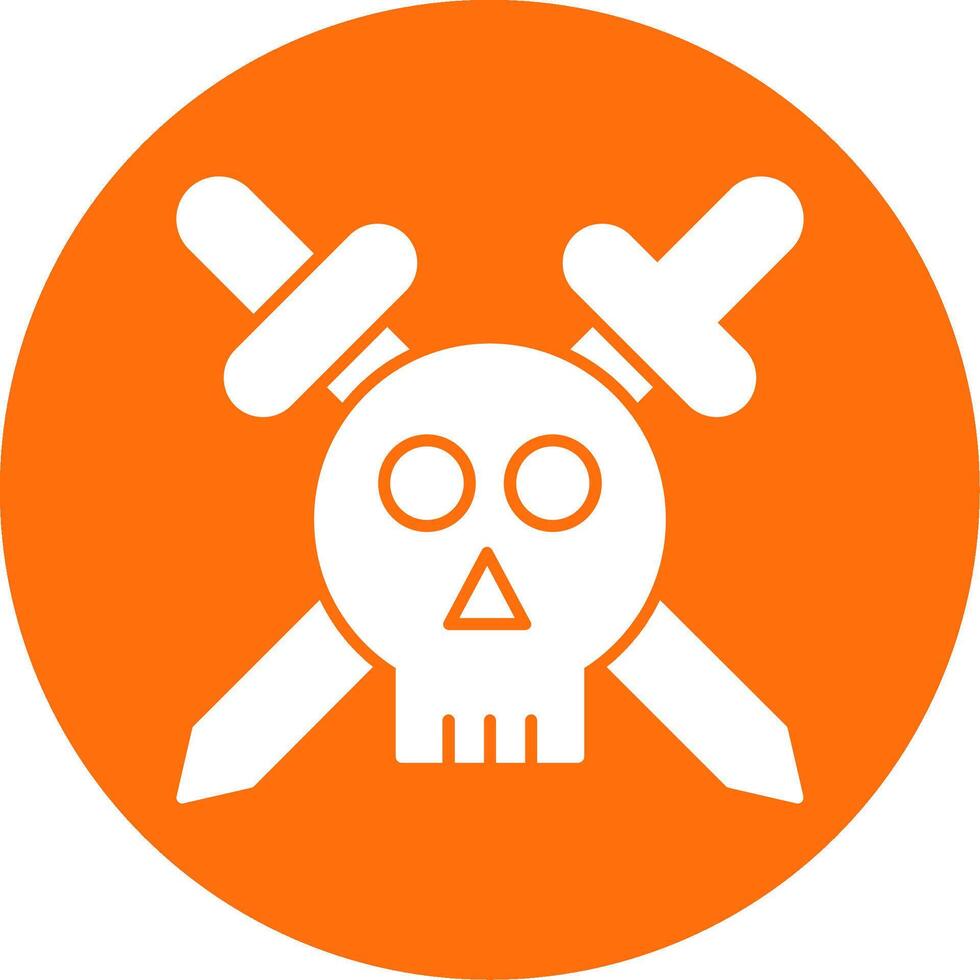 Buccaneer Glyph Circle Icon vector
