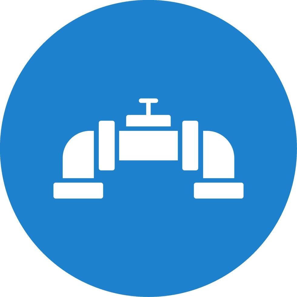 Pipe Glyph Circle Icon vector