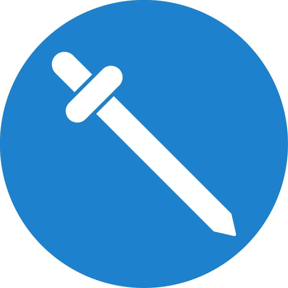 Saber Glyph Circle Icon vector