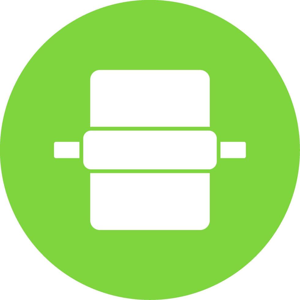 Dough Glyph Circle Icon vector
