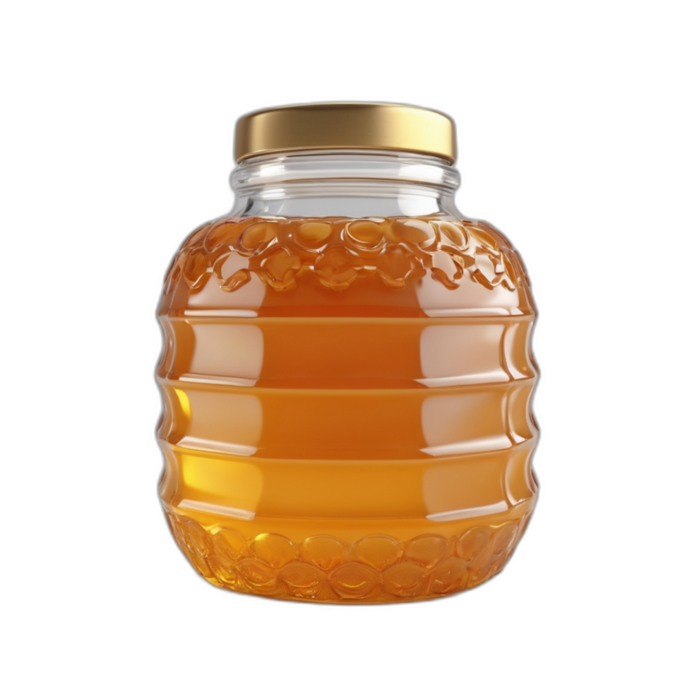 3d rendered sweet honey jar png