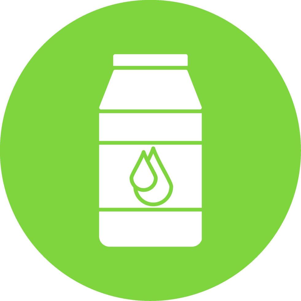 Milk Glyph Circle Icon vector