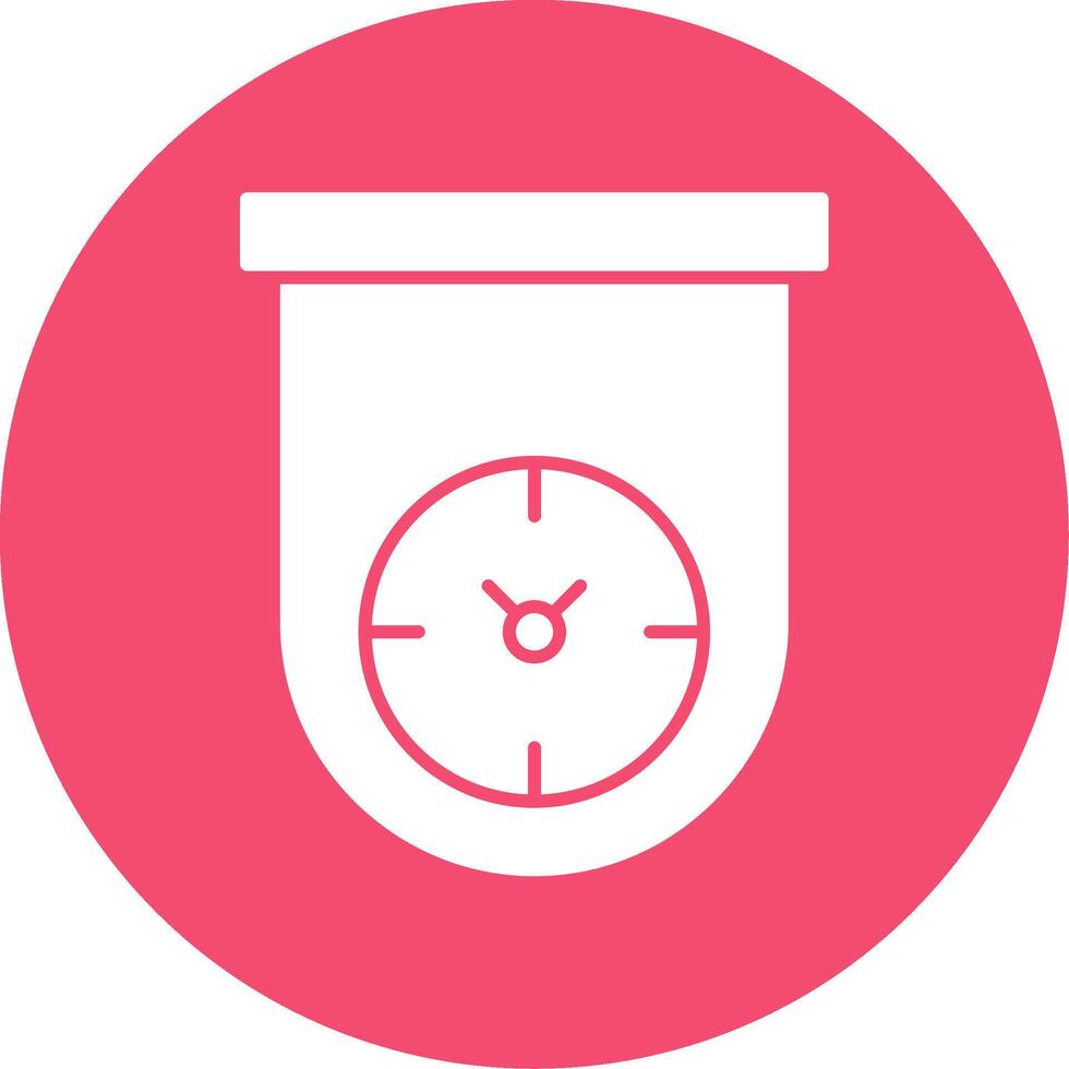 Kitchen Timer Glyph Circle Icon vector