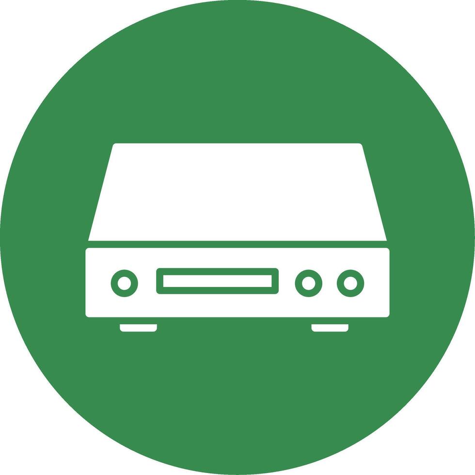 Dvd Player Glyph Circle Icon vector