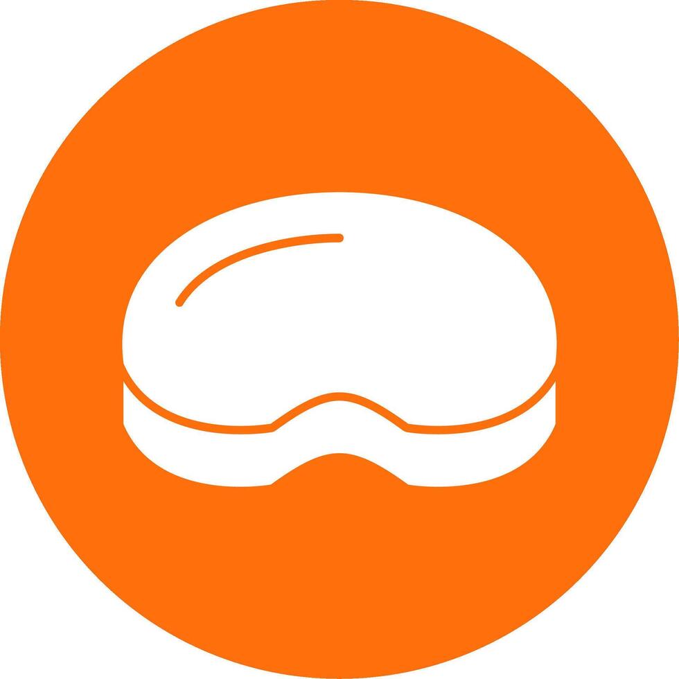 Steak Glyph Circle Icon vector