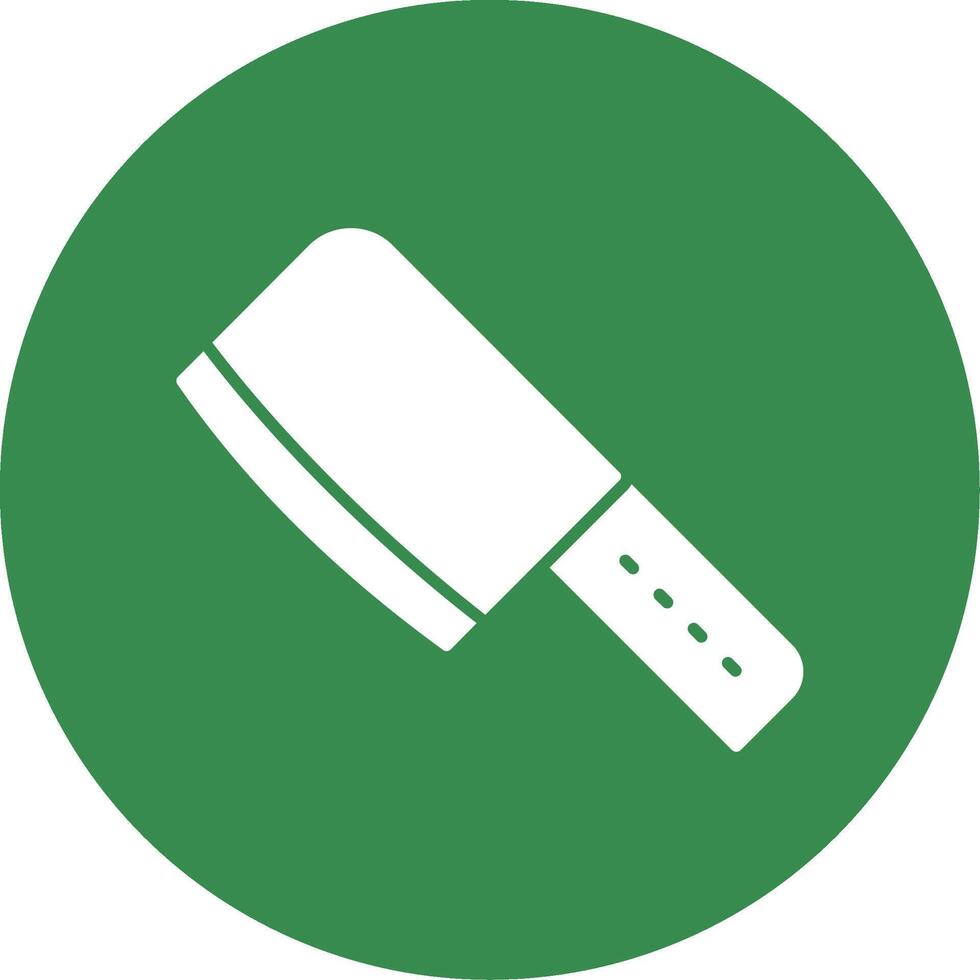 Cleaver Glyph Circle Icon vector