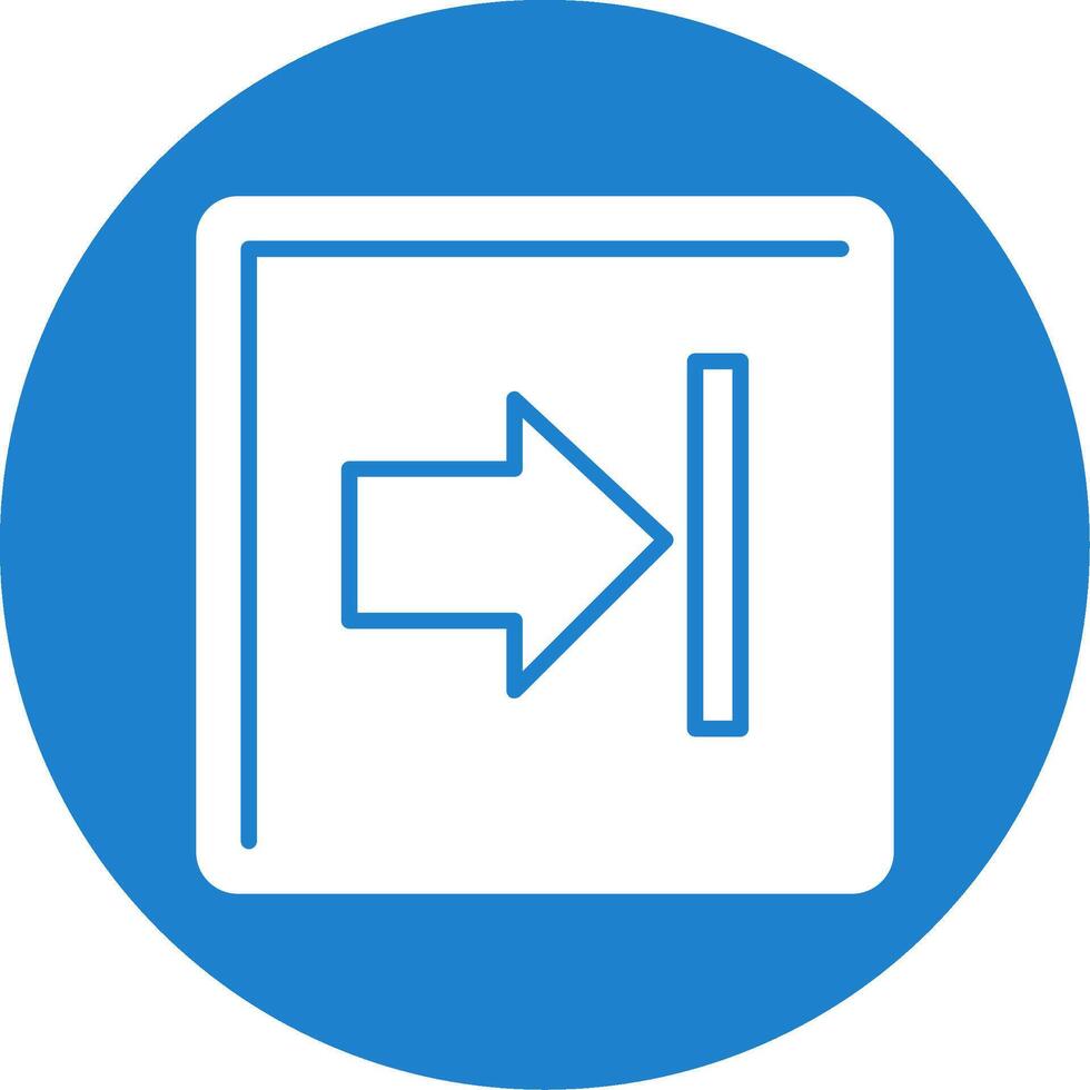 Right Arrow Glyph Circle Icon vector