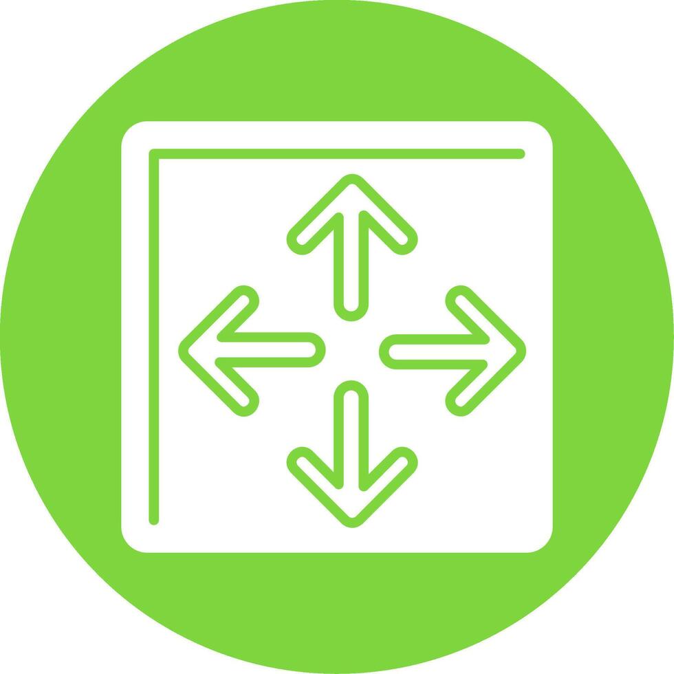 Maximize Glyph Circle Icon vector