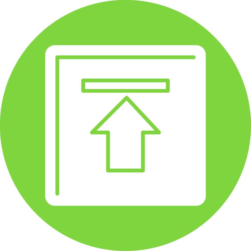 Up Arrow Glyph Circle Icon vector