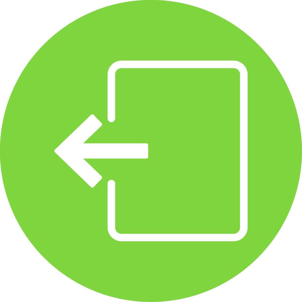 Exit Door Glyph Circle Icon vector