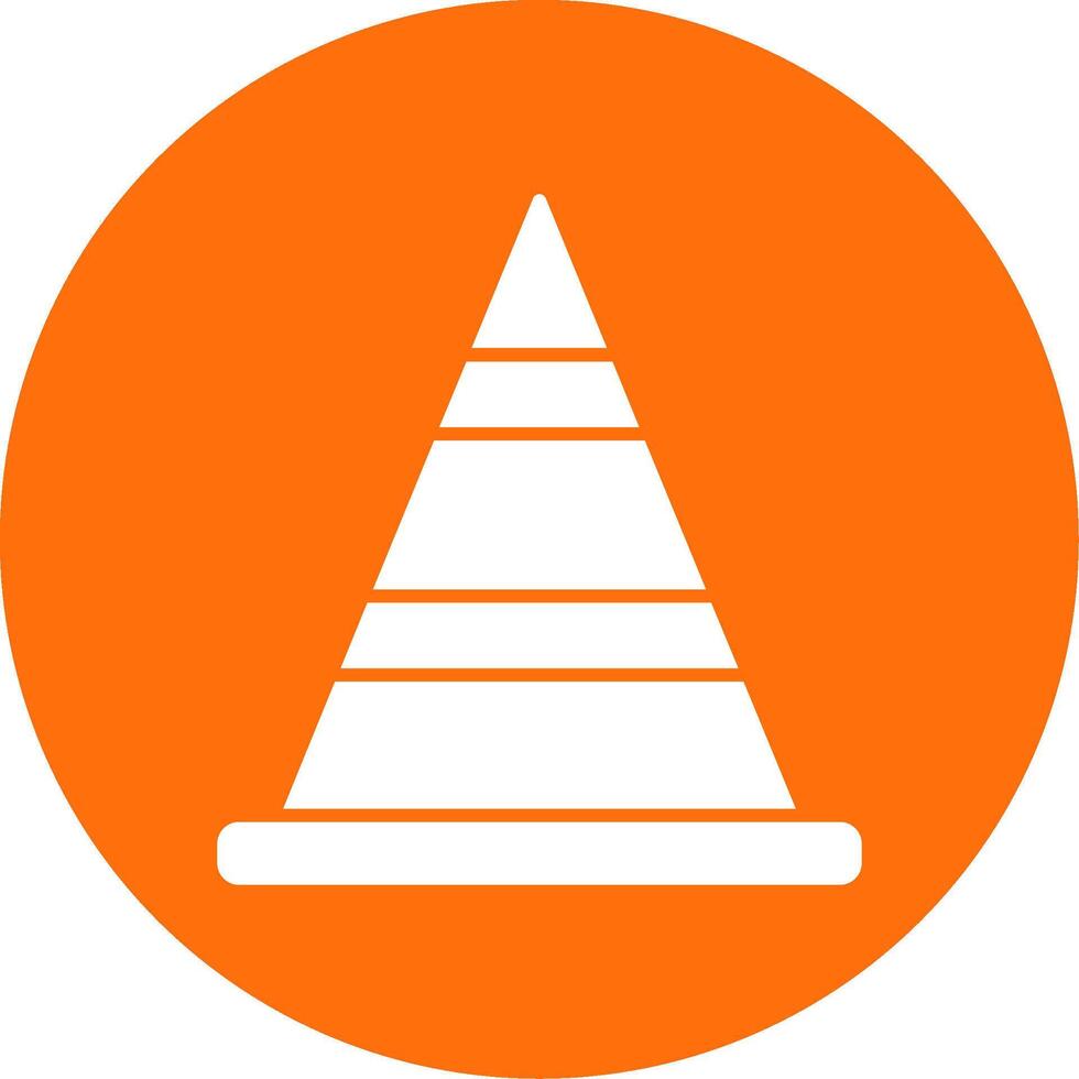Cone Glyph Circle Icon vector